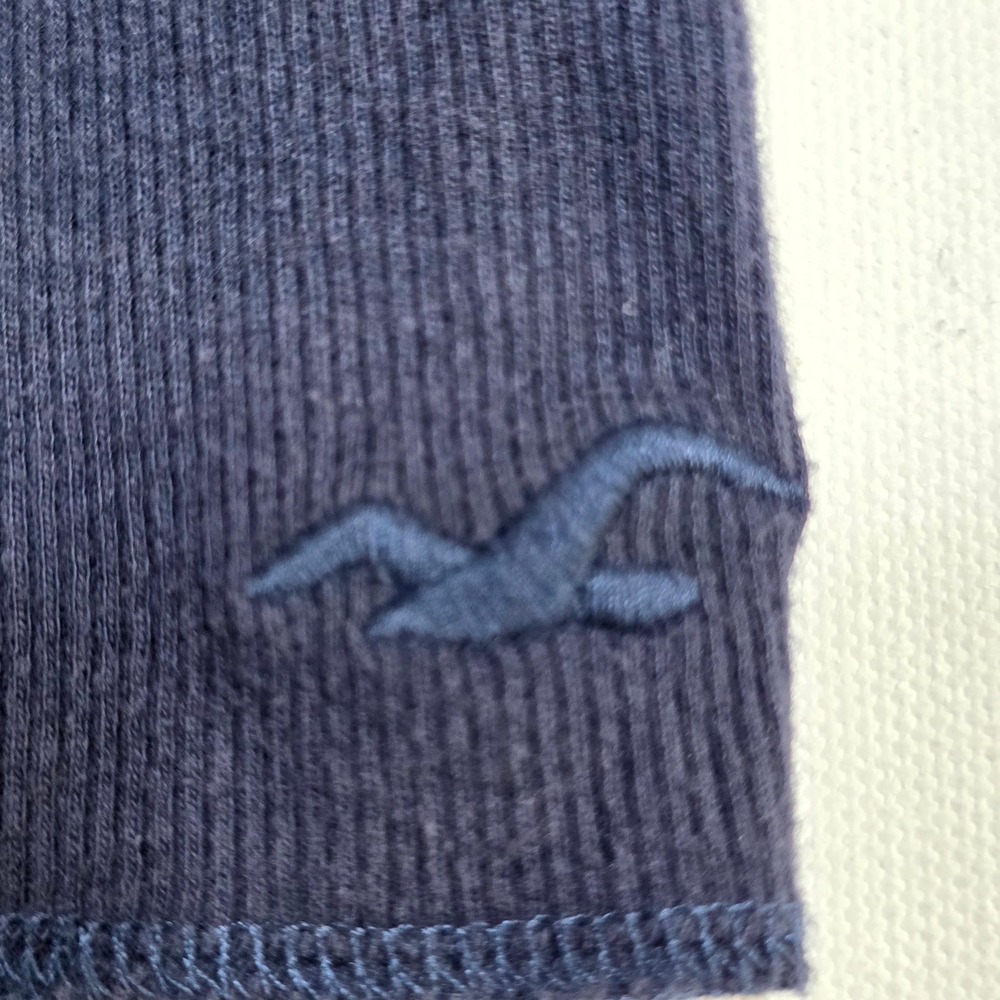 Hollister Camisole Womens Small Navy Blue Lace Trim Ribbed Racerback Tank Top - Picture 6 of 8
